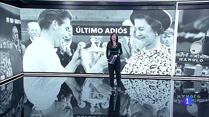 Telediario 1 - Madrid da el último adiós a Manolo Santana en la Caja Mágica