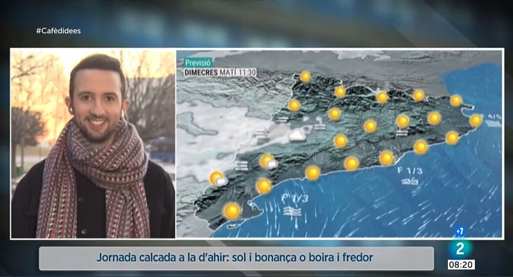 El temps - Jornada idèntica a la d'ahir: sol i boires