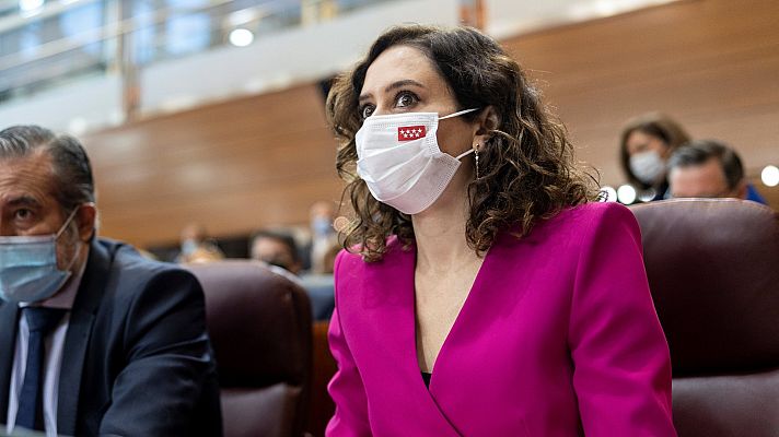 Telediario 1 - Un concejal del PP en Arganda da positivo tras una cena de Navidad a la que fue Ayuso