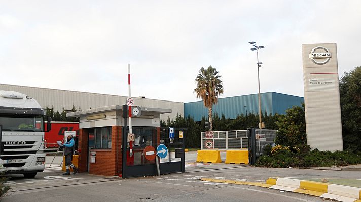 Telediario 1 - Último día de actividad en la fábrica de Nissan de Barcelona