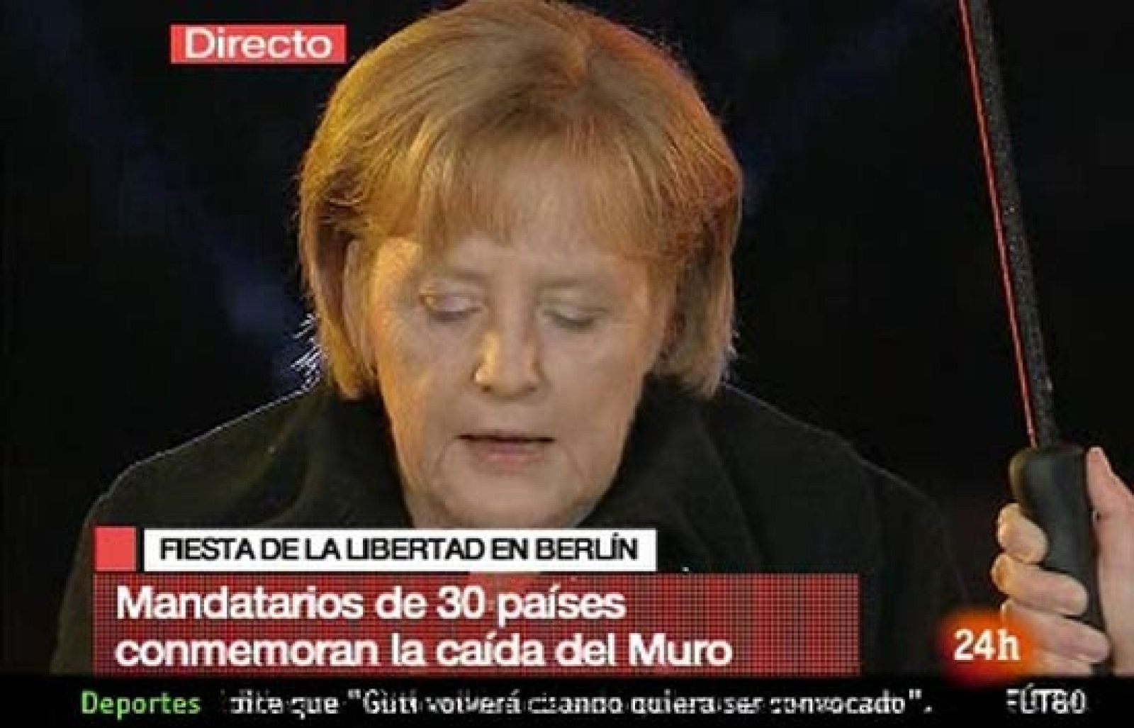La canciller alemana, Ángela Merkel, ha pedido a sus compatriotas que defiendan cada día la libertad conquistada hace 20 años con la caída del Muro de Berlín.  
