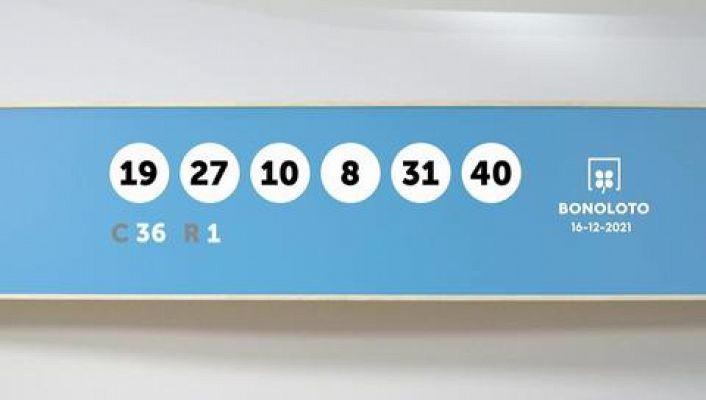 SELAE - Sorteo de la Lotería Bonoloto del 16/12/2021