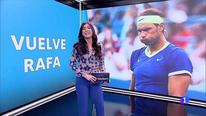 Telediario 1 - Rafa Nadal vuelve a las pistas cuatro meses después