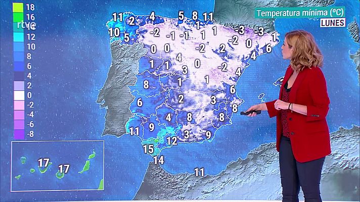 Nieblas extensas y persistentes en la cuenca del Ebro. Intervalos de viento fuerte del sureste en los litorales del oeste de Galicia y del golfo de Cádiz