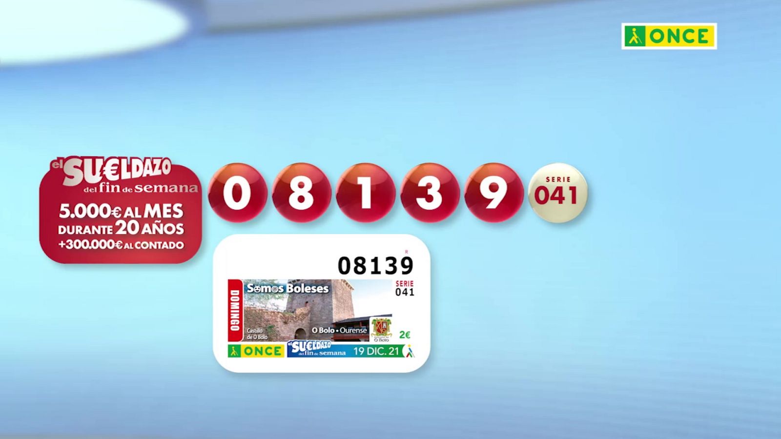 Sorteo ONCE - 19/12/21 - ver ahora