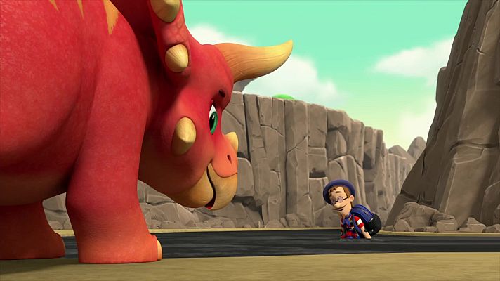 Dino-Rescate: La patrulla salva a los pasajeros de un tricer