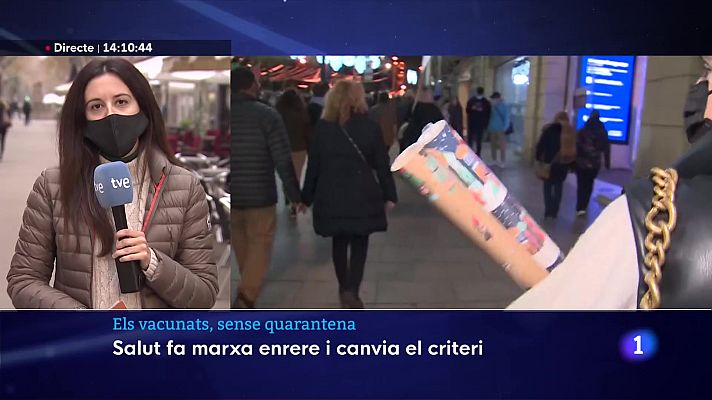L'Informatiu - Els vacunats, sense quarantena si són contacte estret