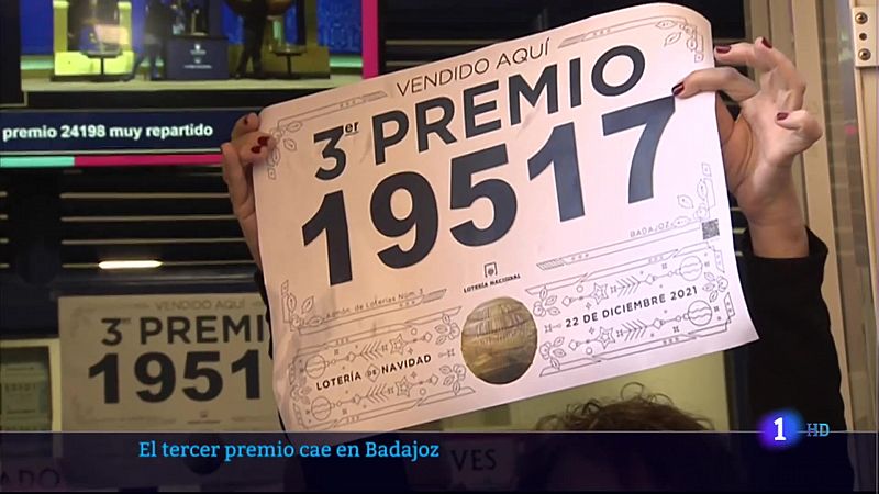 El tercer premio cae en Badajoz - 22/12/2021