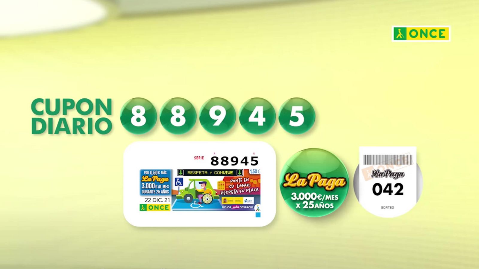 Sorteo ONCE - 22/12/21 - ver ahora