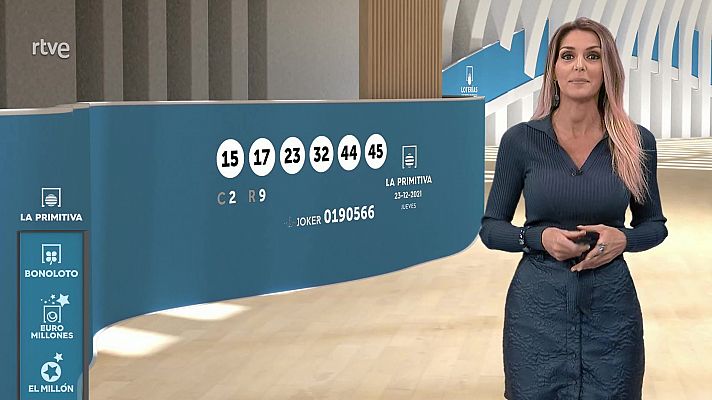 Loterías - Sorteo de la Lotería Nacional, Bonoloto, Primitiva y Jóker del 23/12/2021