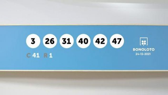 SELAE - Sorteo de la Lotería Bonoloto del 24/12/2021