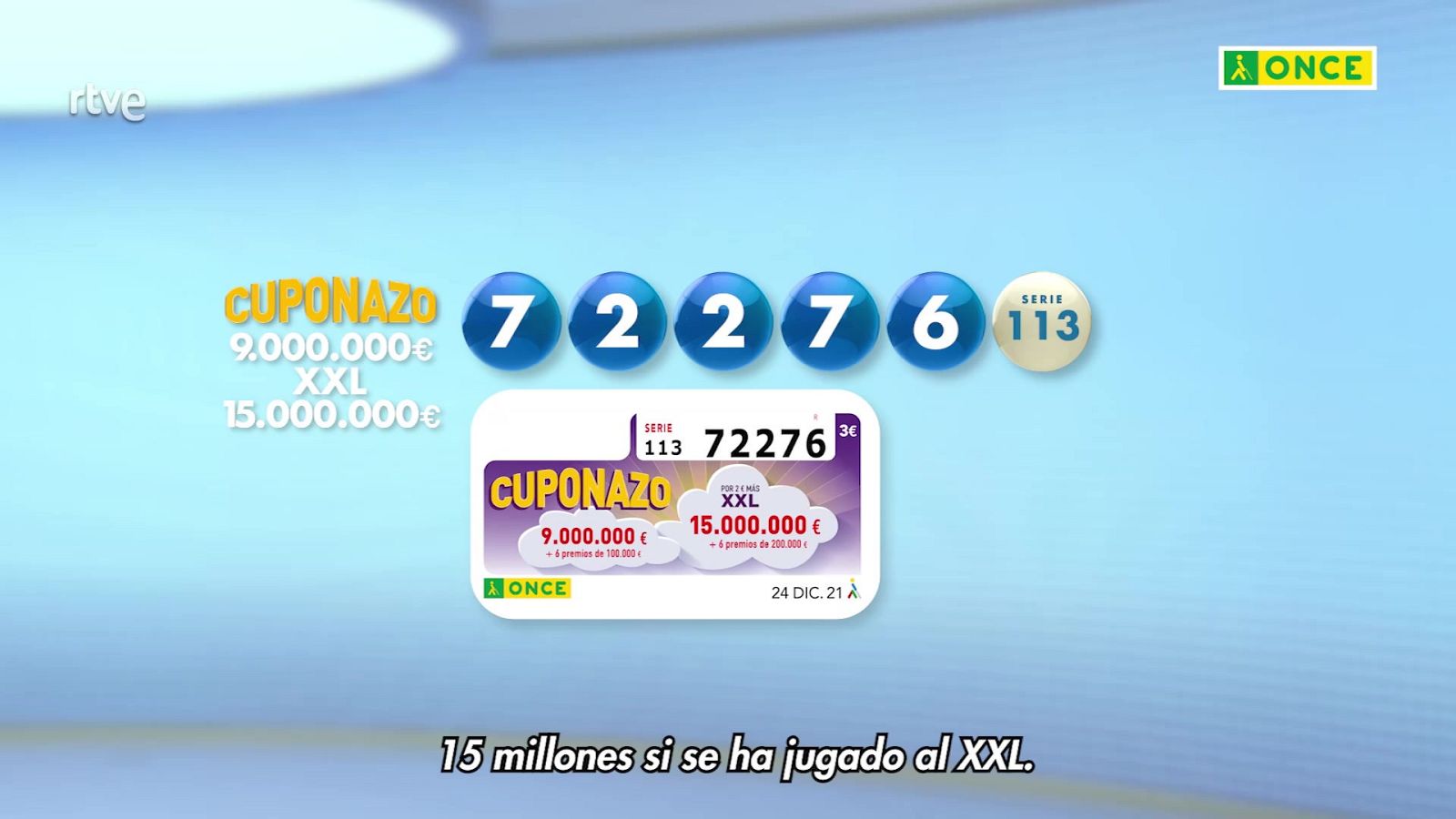 Sorteo ONCE - 24/12/21 - ver ahora