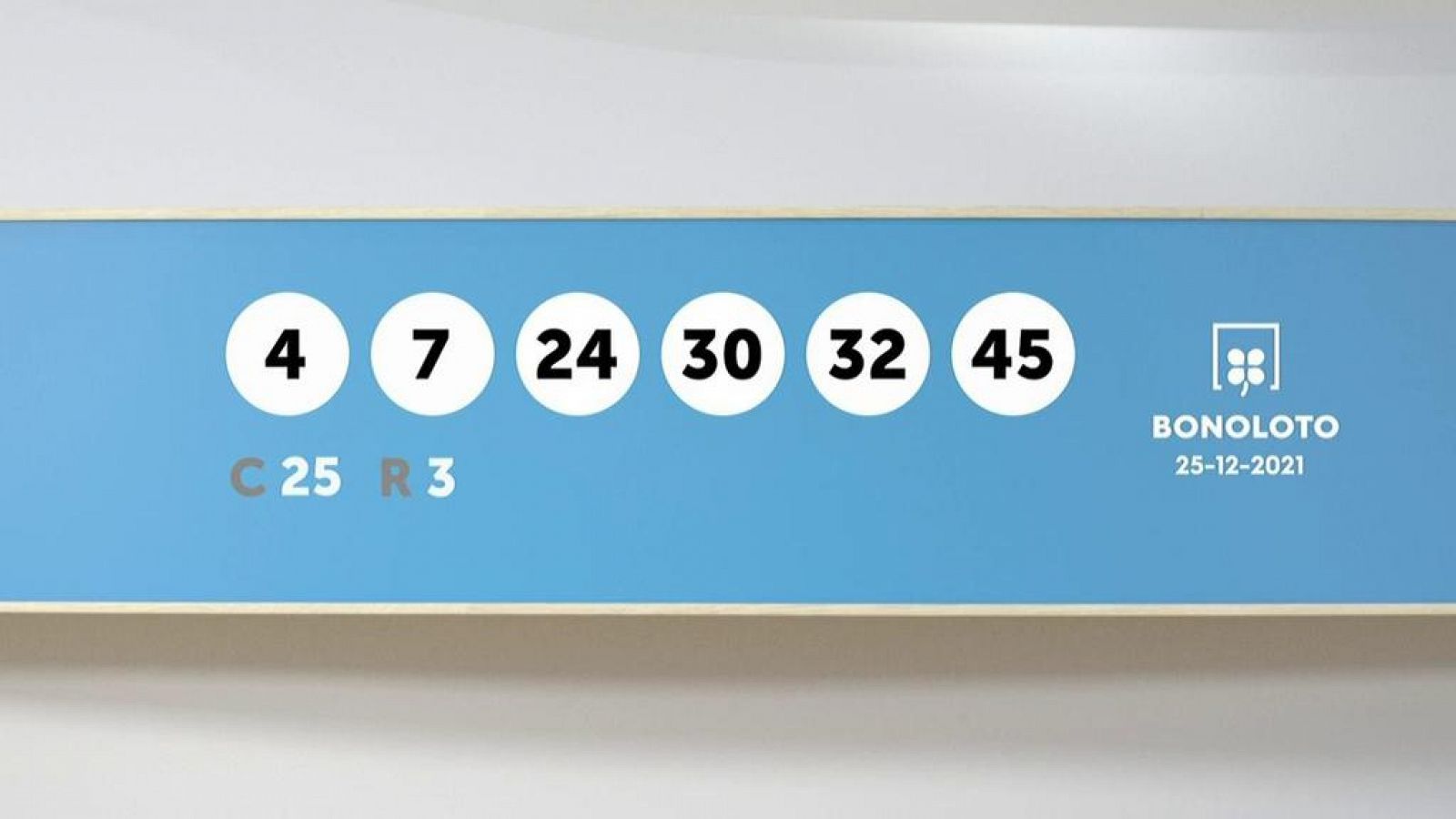 Sorteo de la Lotería Bonoloto del  25/12/2021 - Ver ahora