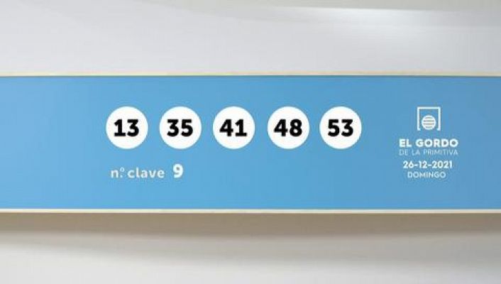 SELAE - Sorteo de la Lotería Gordo de la Primitiva del 26/12/2021