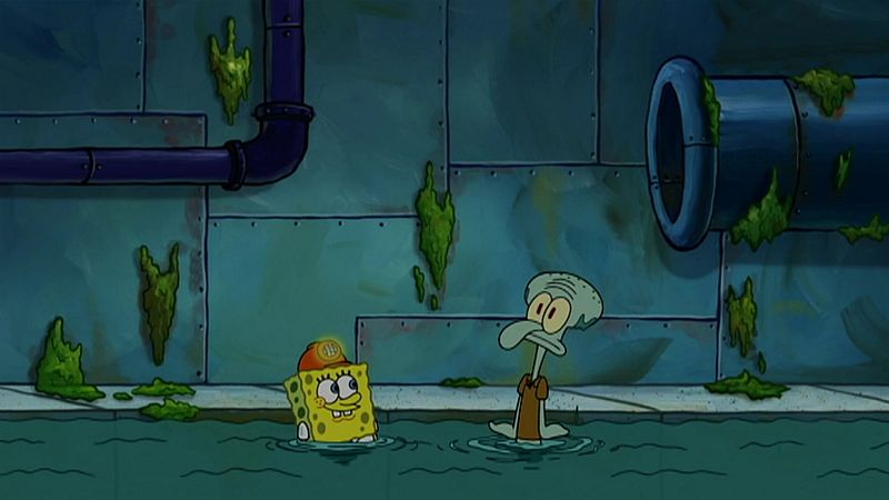The sewers of Bikini Bottom