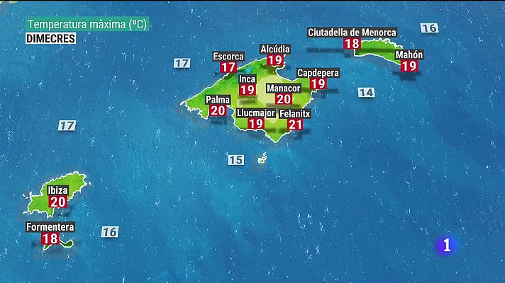 El temps a les Illes Balears - 28/12/21