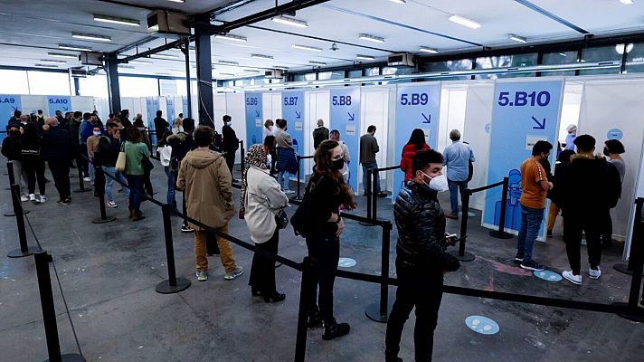 Telediario 2 - Los centros de salud se colapsan en Cataluña por las pruebas de COVID