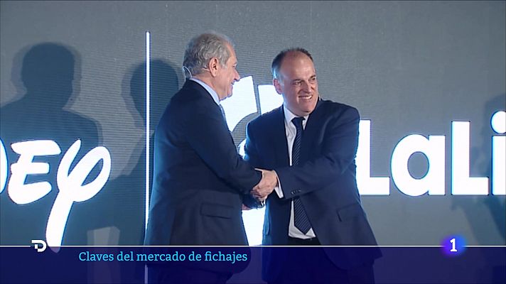 Telediario 2 - Así controla LaLiga el mercado de fichajes de invierno