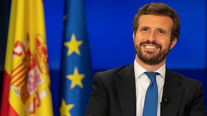 Telediario 2 - Casado ataca a Sánchez por su "nefasta" gestión y critica su "falso triunfalismo"