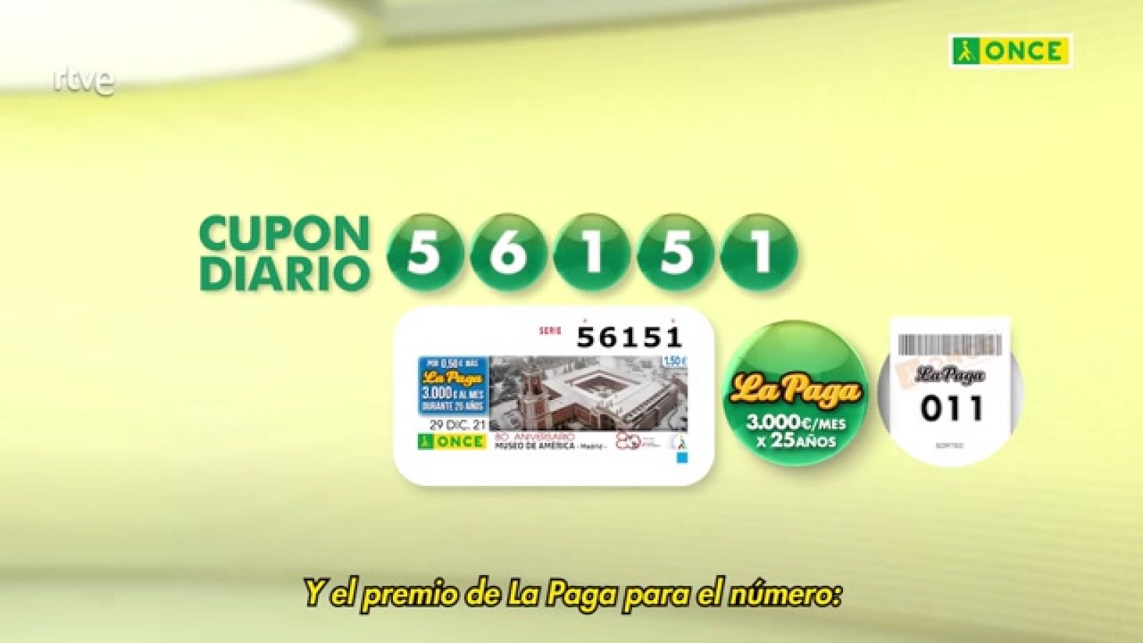 Sorteo ONCE - 29/12/21 - ver ahora