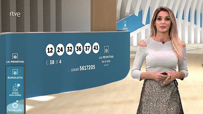 Loterías - Sorteo de la Lotería Nacional, Bonoloto, Primitiva y Jóker del 30/12/2021