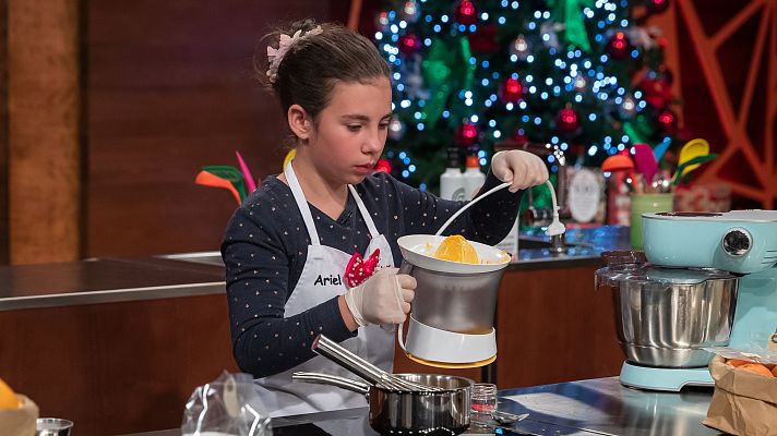 MasterChef Junior - Ariel brilla con su precisión en el postre de mandarina