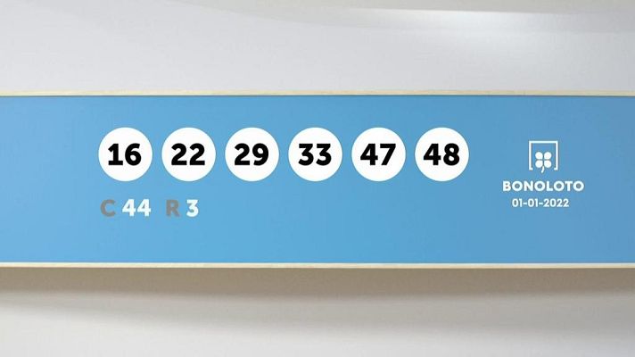 SELAE - Sorteo de la Lotería Bonoloto del 01/01/2022