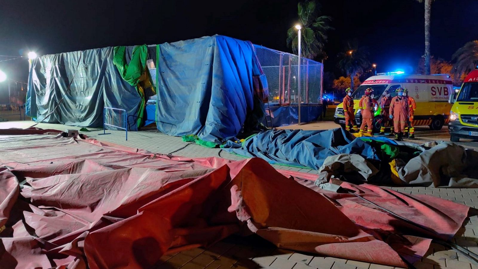 Muere una menor que resultó herida tras volarse un castillo hinchable