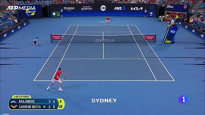 Telediario 1 - España gana a Serbia y se clasifica para las semifinales de la Copa ATP