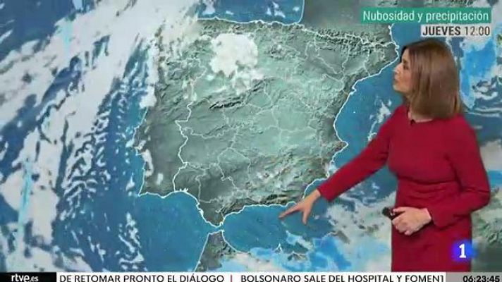 Lluvias en buena parte de la península con nevadas en sierras del sureste