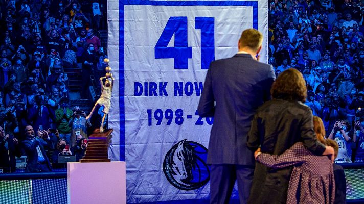 Los Dallas Mavericks retiran la camiseta de Dirt Nowitzki #41FOREVER
