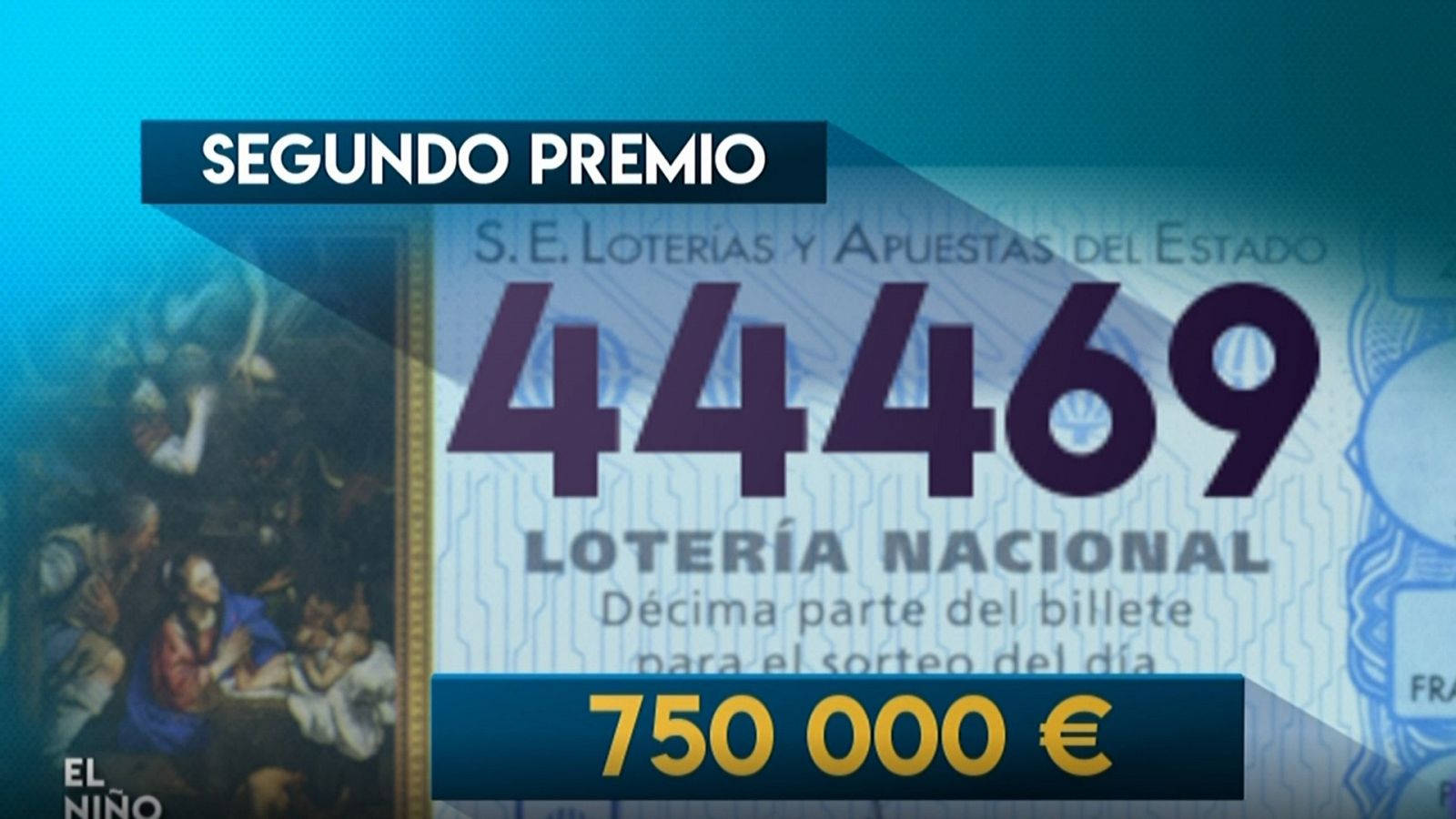 El segundo premio de la Lotería del Niño, el 44.469, muy repartido por España