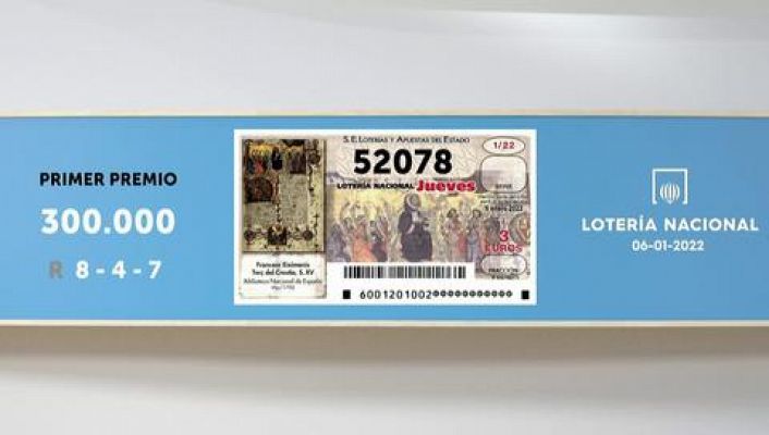 SELAE - Sorteo de la Lotería Nacional del 06/01/2022