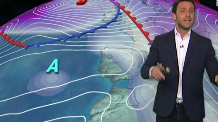 El tiempo - Precipitaciones en el extremo norte peninsular y nevadas en Pirineos