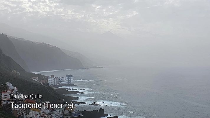 Viento con intervalos de fuerte en el Cantábrico, Pirineos, puntos del área mediterránea y en Canarias. Calima en Canarias