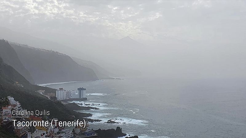 Viento con intervalos de fuerte en el Cantábrico, Pirineos, puntos del área mediterránea y en Canarias. Calima en Canarias - ver ahora