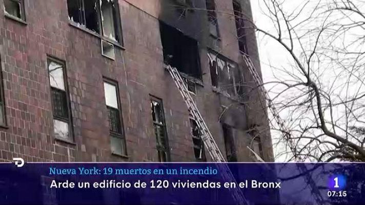 Mueren 19 personas en un incendio en Nueva York