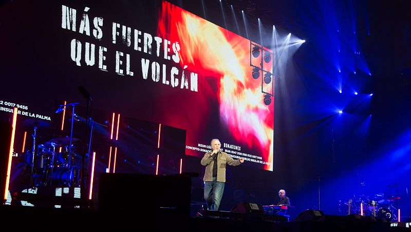  Vídeo resumen del concierto solidario por La Palma 'Más fuertes que el volcán' en el WiZink Center de Madrid