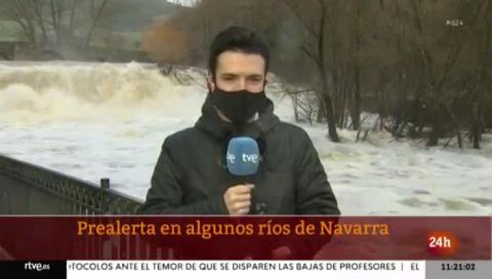 Desbordamiento de los ríos en Navarra