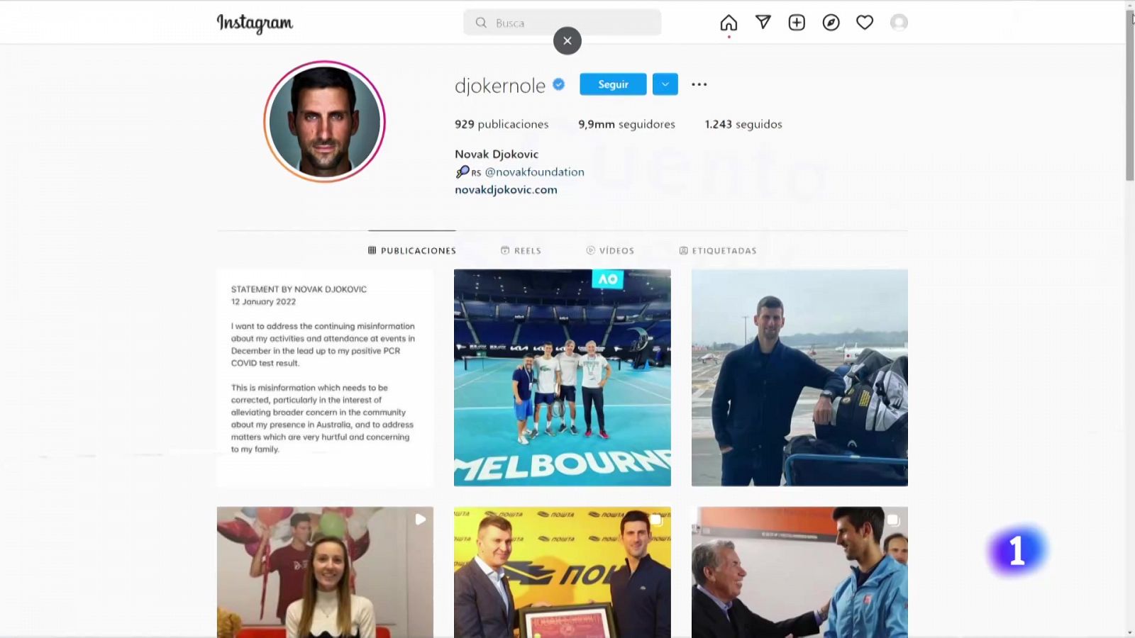 Djokovic admite "un error" en su documentación en Australia | Ver