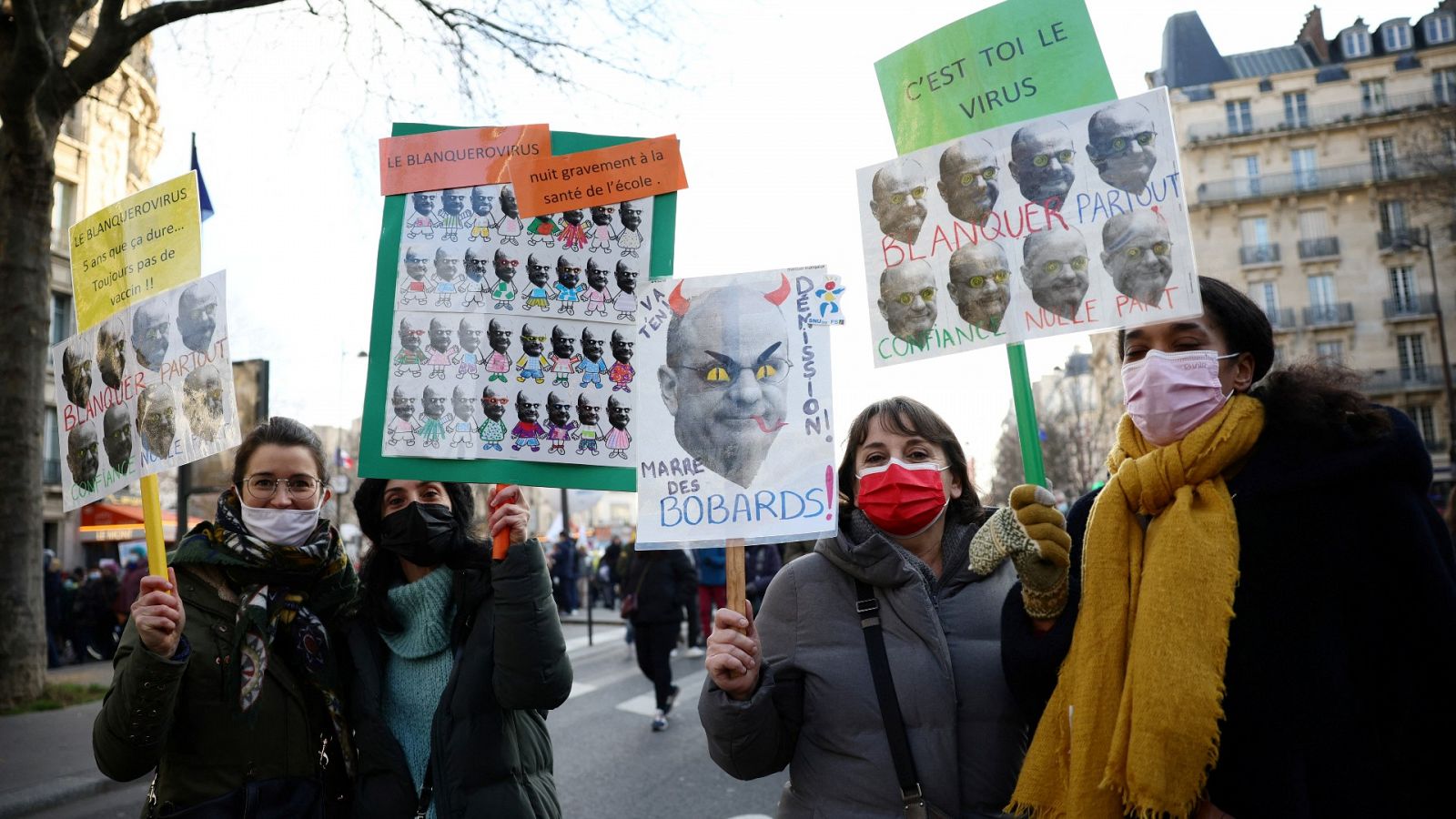 Los profesores franceses, en huelga por los protocolos COVID