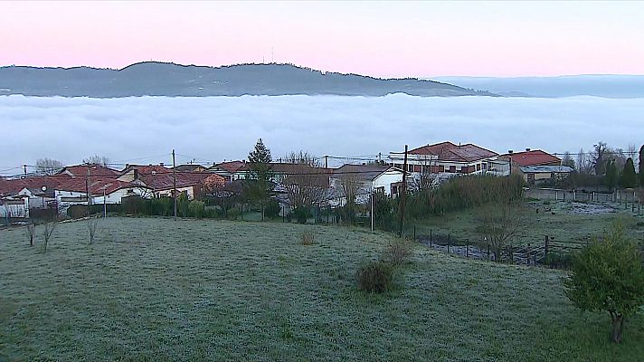 Heladas de cierta intensidad en buena parte del interior del norte y este de la Península. Levante fuerte en el área del Estrecho