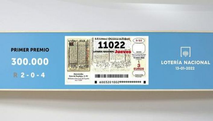 SELAE - Sorteo de la Lotería Nacional del 13/01/2022