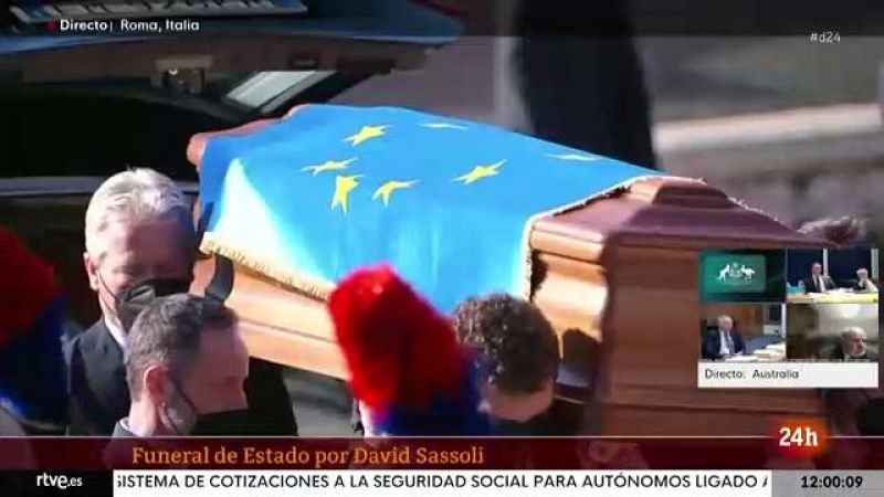 Los líderes de la UE despiden a David Sassoli con un funeral de estado en Roma - Ver ahora