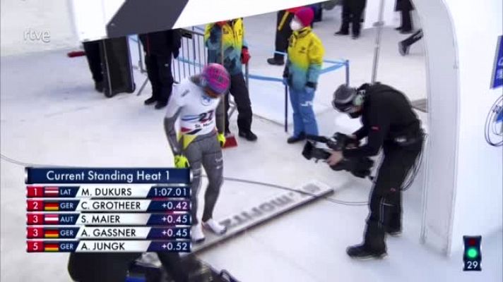 Deportes de hielo - Ander Mirambell, clasificado para los Juegos Olímpicos a 139,9 km/h.