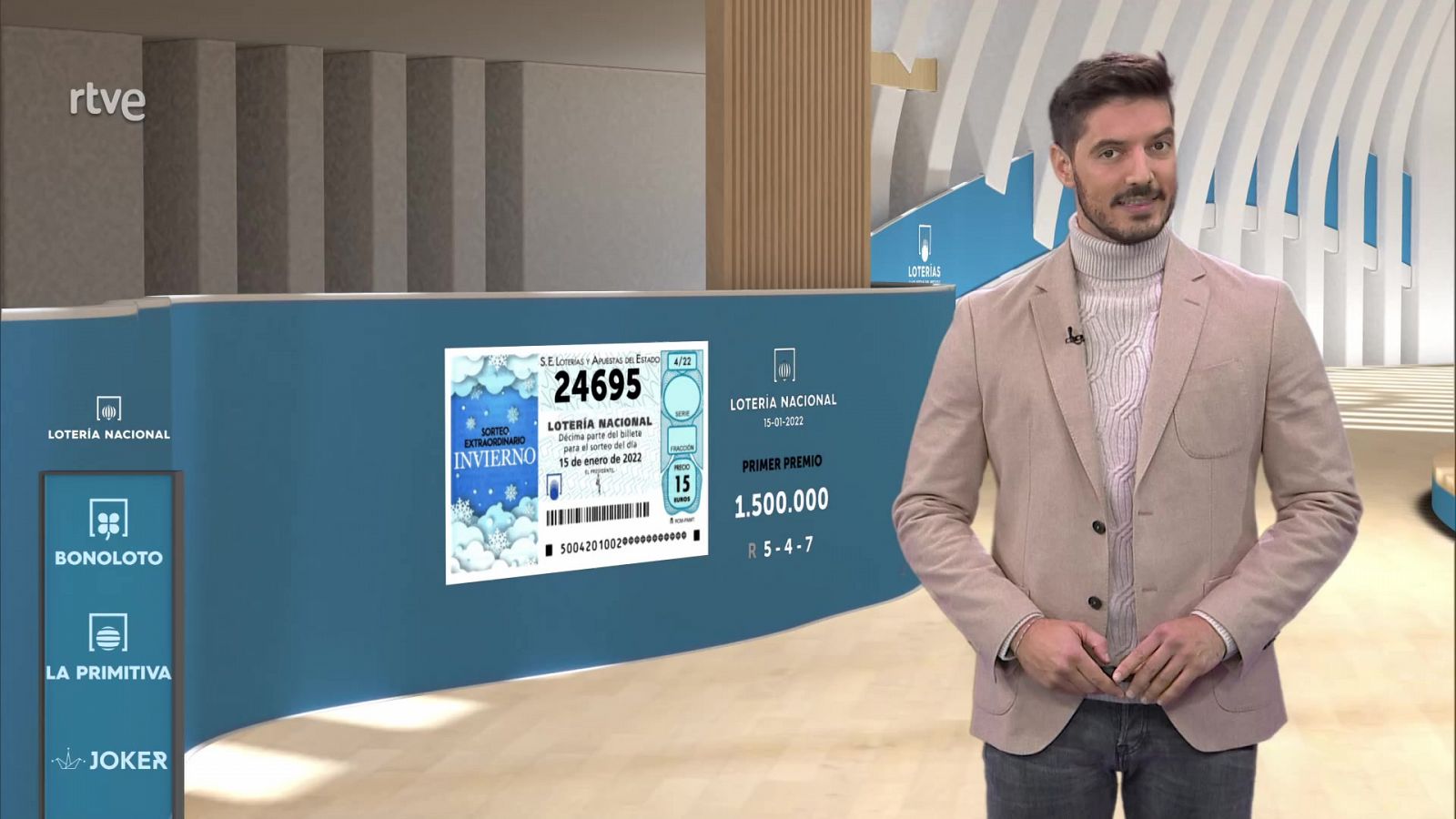 Sorteo de la Lotería Nacional del 15/01/2022 - ver ahora