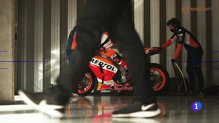 Telediario 1 - Marc Márquez ya prepara la nueva temporada sobre una Honda