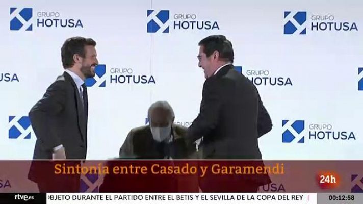 Informativo 24h - Garamendi destaca su sintonía con Casado pese a sus diferencias sobre la reforma laboral