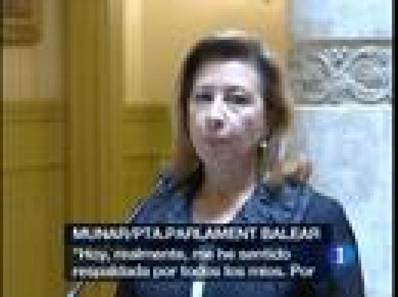 La presidenta del Parlament Balear ha dicho que se ha sentido respaldada por todos los suyos.