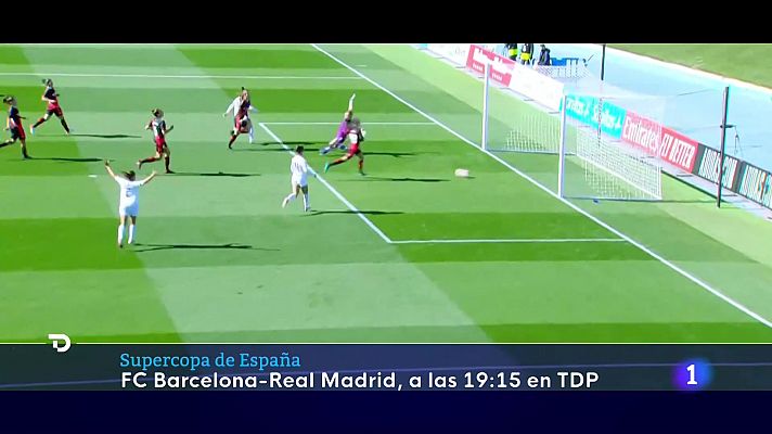 Telediario 1 - La Supercopa femenina busca su primer finalista entre Madrid y Barcelona